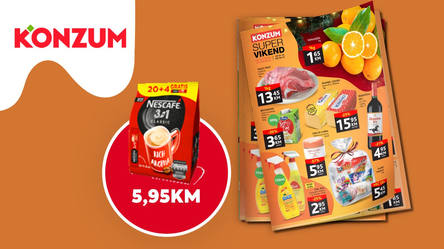 Konzum Vikend Akcija Od 01.12. Do 04.12. | Cjenoteka.ba