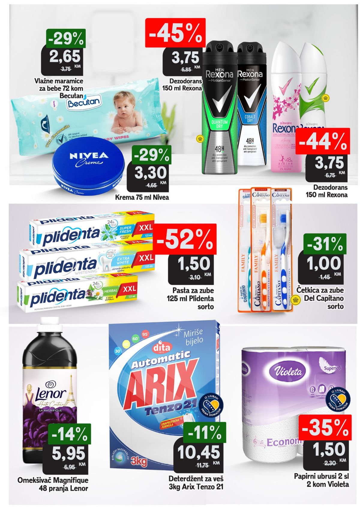 Bingo vikend akcija od 23.03. do 23.06.2023. 008 Rexona dezodorans akcija sa 45% popusta, Plidenta pasta za zube snizena čak 52% u Bingu
