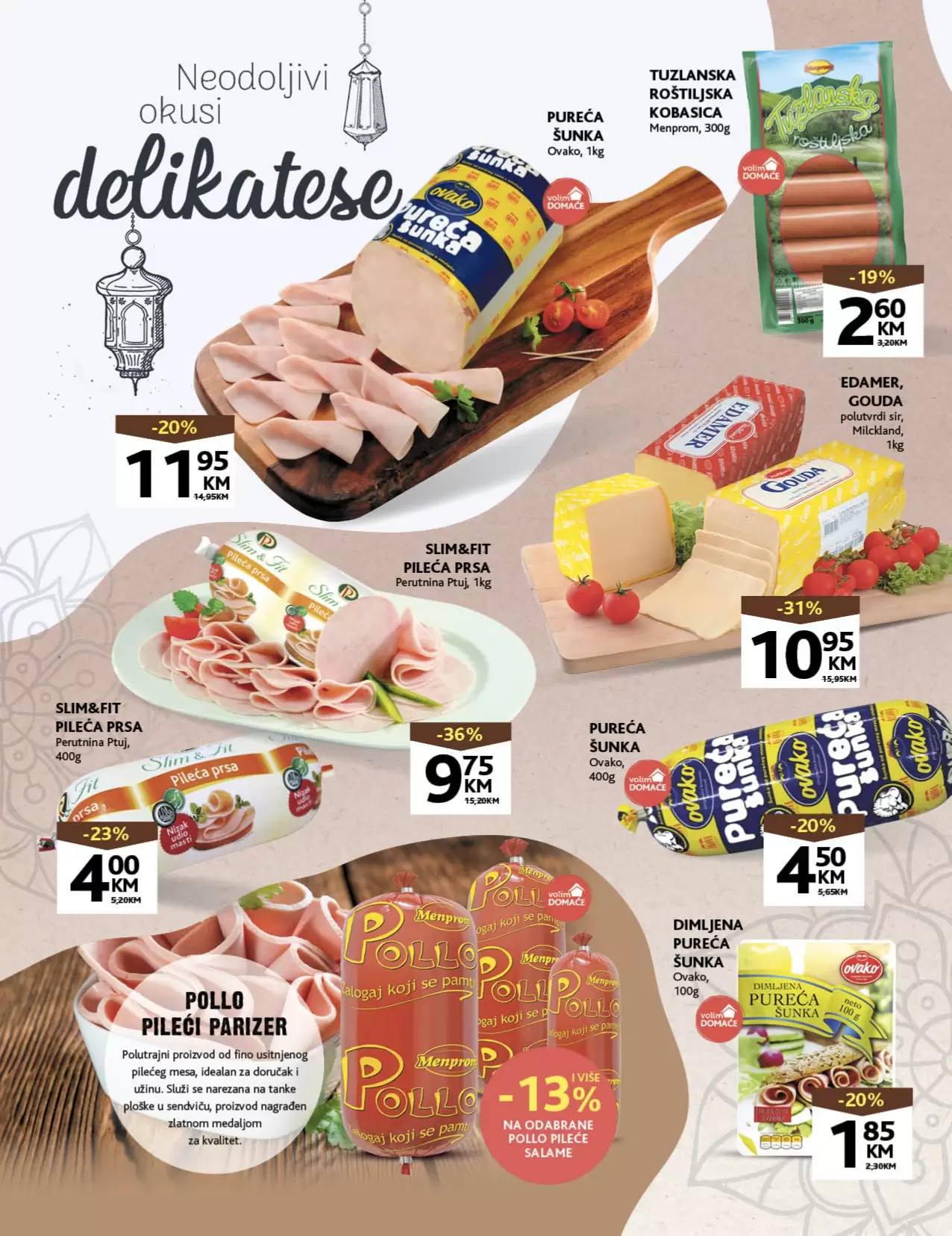 Konzum katalog od 27.03 do 09.04.2023 010 purca sunka ovako, tuzlanksa rostiljska kobasica na akciji