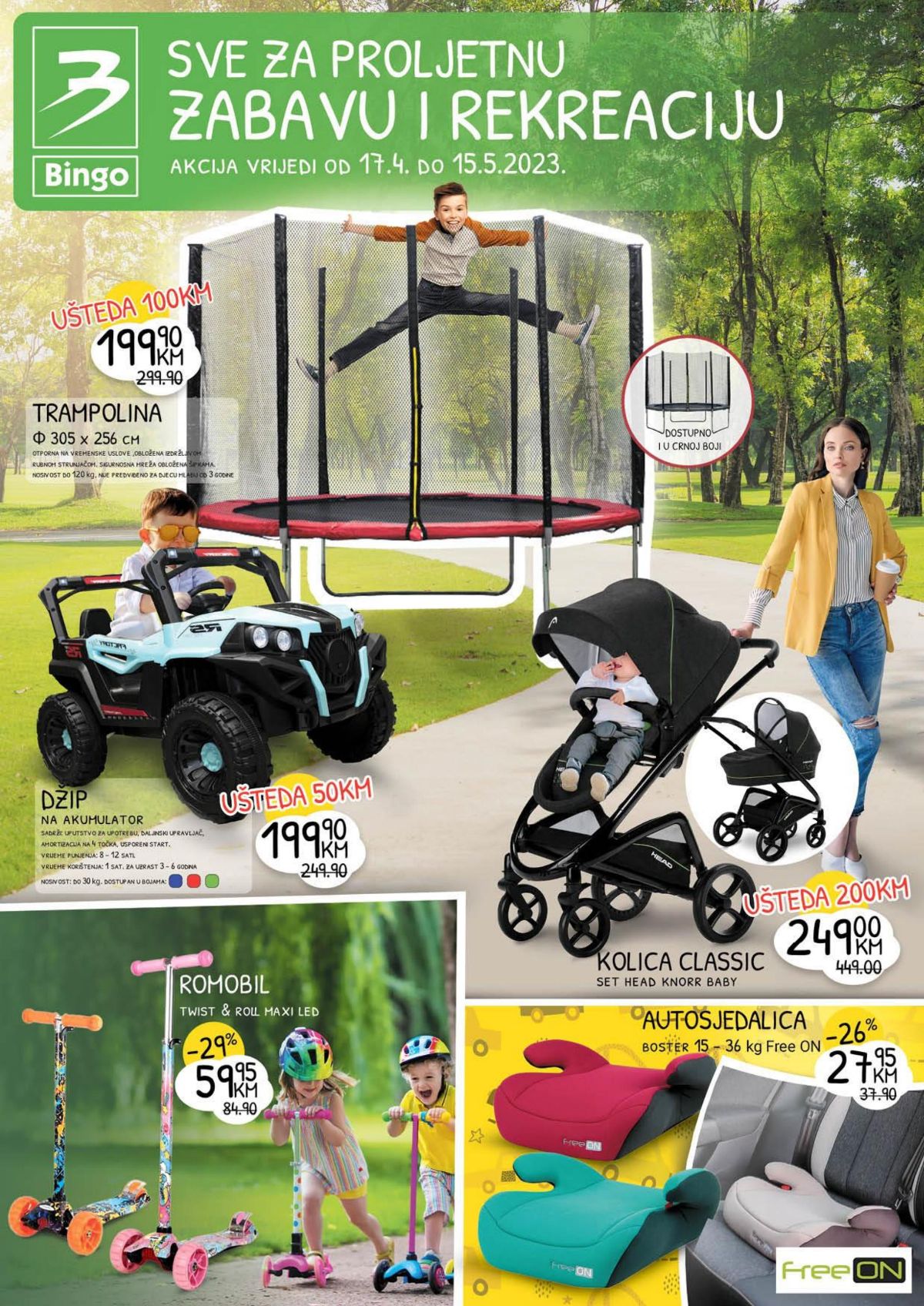 Bingo katalog sve za proljetnu zabavu i rekreaciju od 17.04. do 15.05. - stranica 1 - ušteda 200KM djecija kolica