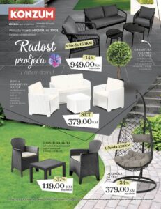 KONZUM KATALOG - Radost proljeća u vašem domu! 06.04.- 30.04.2023. -_page-0001 - VRTNA GARNIUTRA - AKCIJSKA CIJNA - UŠTEDA