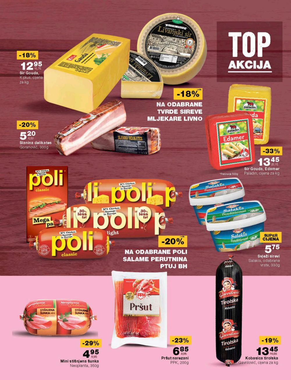 MERCATOR KATALOG OD 10.04. DO 23.04. -_page-0009 - DELIKATESE - POLI SELMA - EDAMER - GAUDA . TVRDI SIR - TOP AKCIJA