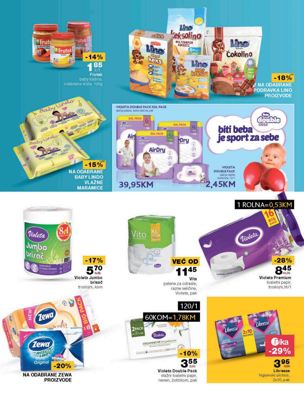 MERCATOR KATALOG OD 10.04. DO 23.04. -_page-0025 - VIOLETA PELENE DOUBLE CARE TOP AKCIJA