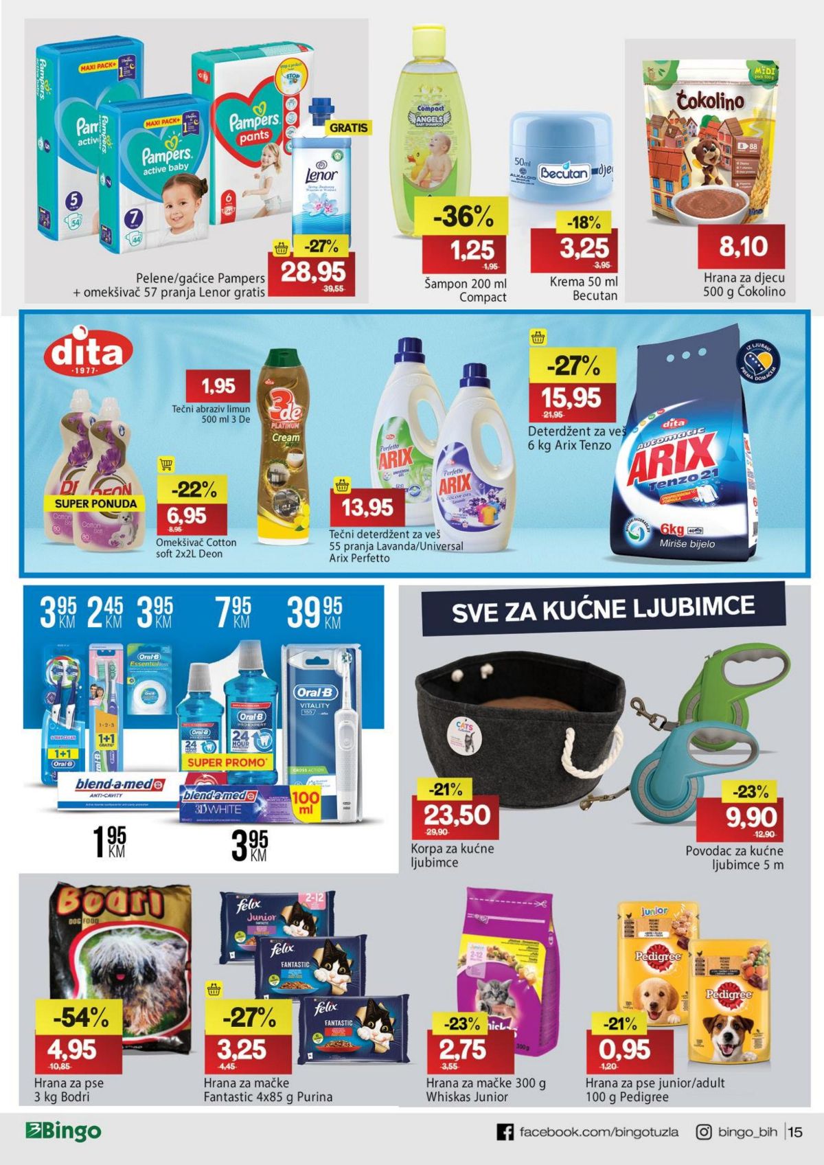 Novi Bingo katalog - Kataloška akcija od 04.04. do 16.04.2023. - stranica 15 - deterdzenti i baby program u novom katalogu