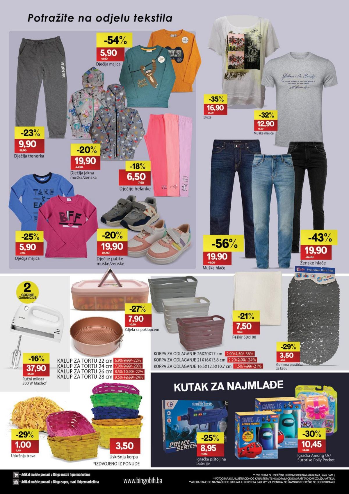 Novi Bingo katalog - Kataloška akcija od 04.04. do 16.04.2023. - stranica 16 - akcija u katalogu na odjelu tekstila